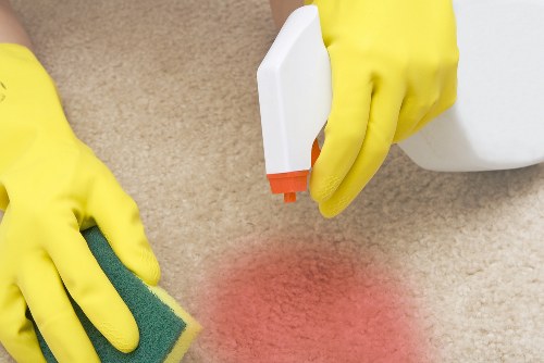 Professional stain removal treatment for carpets in a Mayfair property