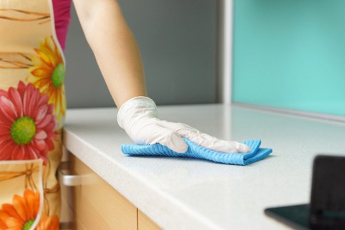 Kitchen and bathroom move-out cleaning in a central London property
