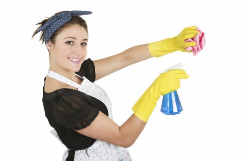 Detailed kitchen cleaning during a Mayfair move out service