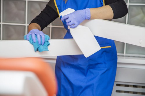 Final touch cleaning after building work in a Mayfair property